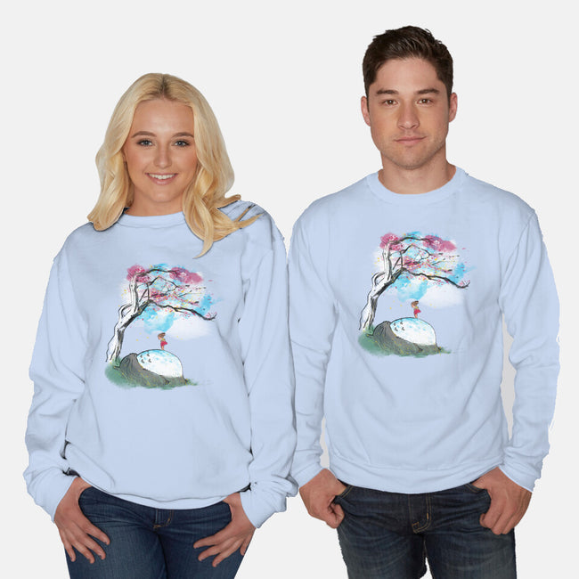 The Nap Under The Sakura Tree-Unisex-Crew Neck-Sweatshirt-kharmazero