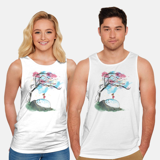 The Nap Under The Sakura Tree-Unisex-Basic-Tank-kharmazero
