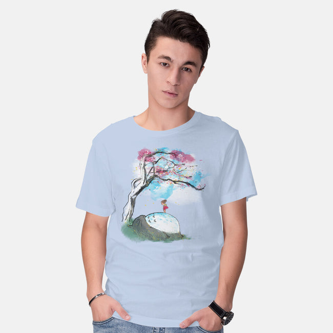The Nap Under The Sakura Tree-Mens-Basic-Tee-kharmazero
