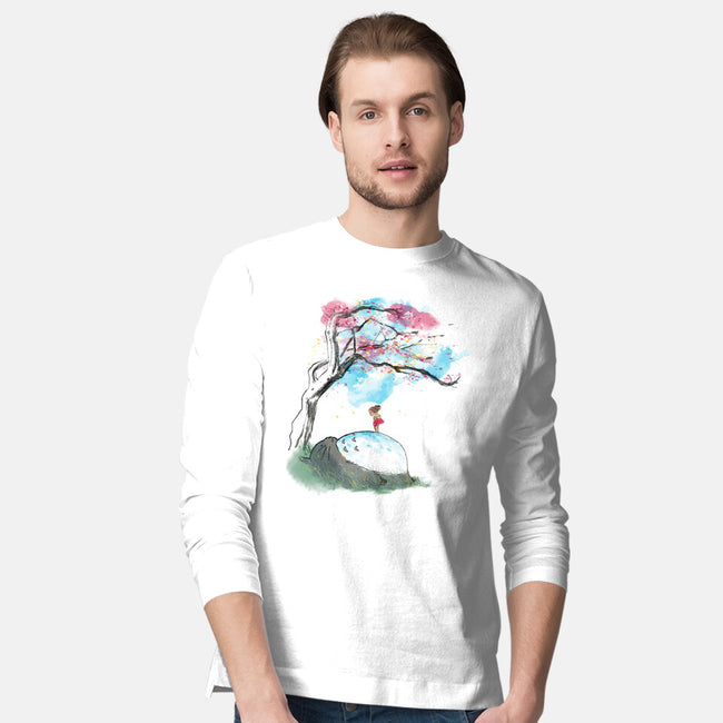 The Nap Under The Sakura Tree-Mens-Long Sleeved-Tee-kharmazero