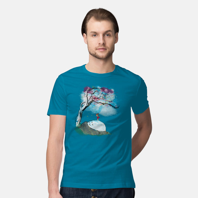 The Nap Under The Sakura Tree-Mens-Premium-Tee-kharmazero