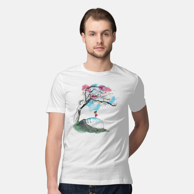 The Nap Under The Sakura Tree-Mens-Premium-Tee-kharmazero
