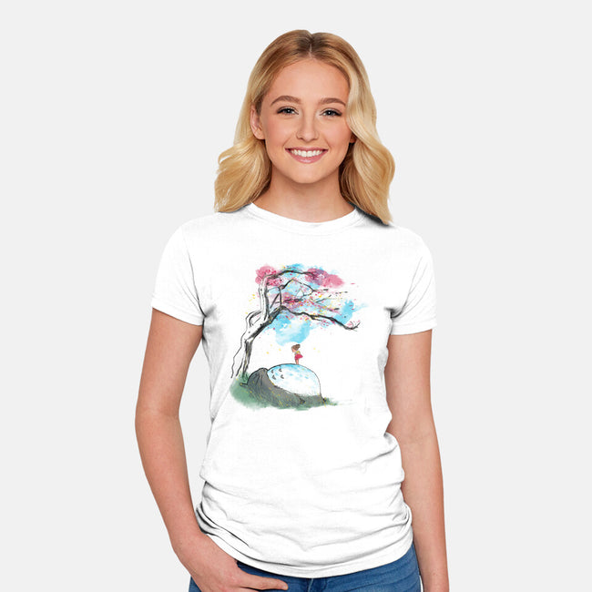 The Nap Under The Sakura Tree-Womens-Fitted-Tee-kharmazero