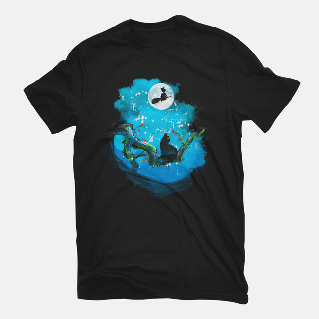Sumi-E Night Delivery Service-Womens-Fitted-Tee-kharmazero