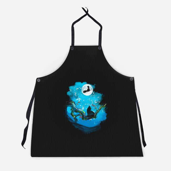 Sumi-E Night Delivery Service-Unisex-Kitchen-Apron-kharmazero