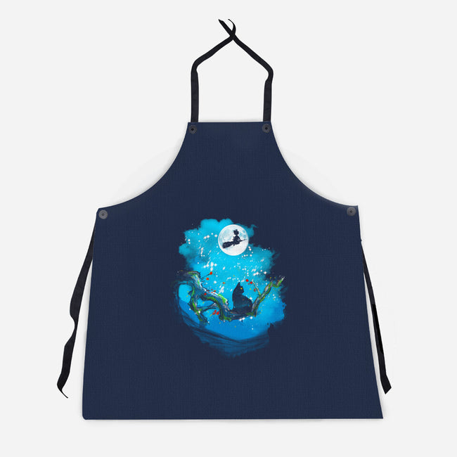 Sumi-E Night Delivery Service-Unisex-Kitchen-Apron-kharmazero