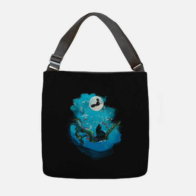 Sumi-E Night Delivery Service-None-Adjustable Tote-Bag-kharmazero