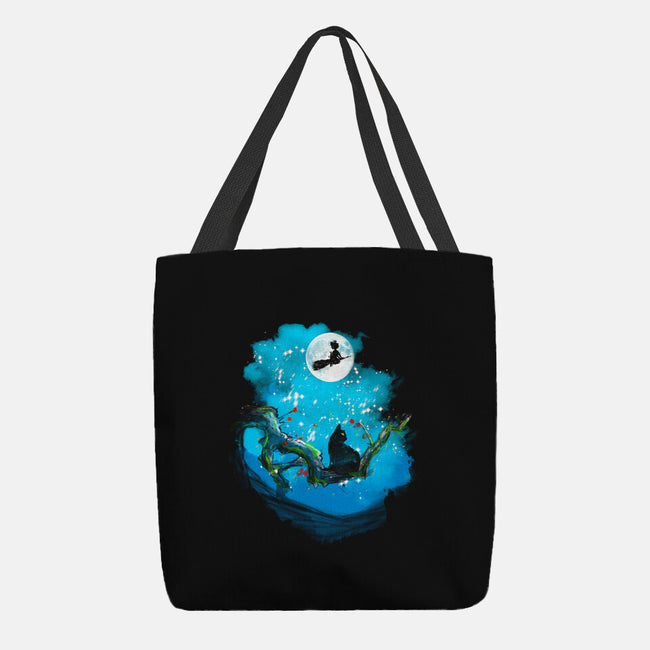 Sumi-E Night Delivery Service-None-Basic Tote-Bag-kharmazero