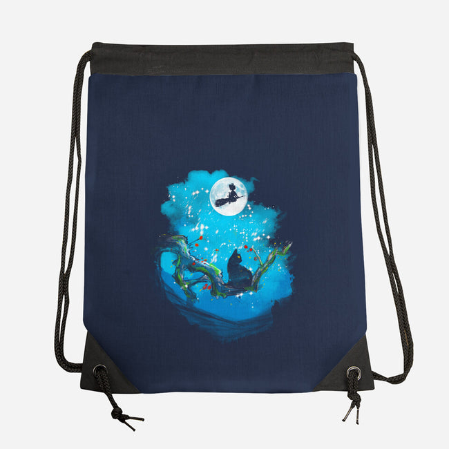 Sumi-E Night Delivery Service-None-Drawstring-Bag-kharmazero