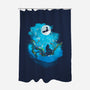 Sumi-E Night Delivery Service-None-Polyester-Shower Curtain-kharmazero