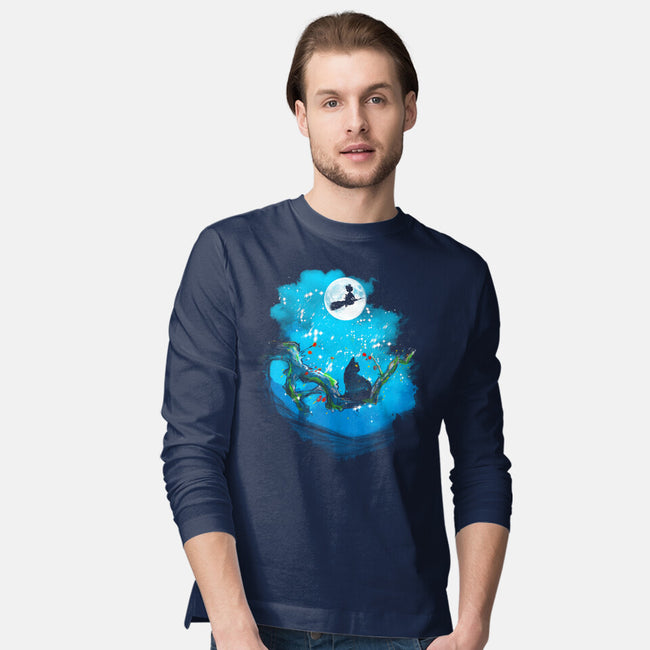 Sumi-E Night Delivery Service-Mens-Long Sleeved-Tee-kharmazero