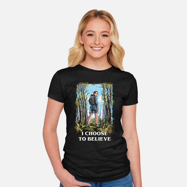 I Choose To Believe-Womens-Fitted-Tee-zascanauta