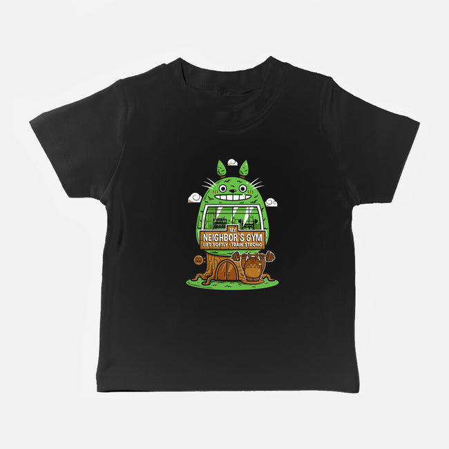 My Neighbor's Gym-Baby-Basic-Tee-krisren28