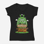 My Neighbor's Gym-Womens-V-Neck-Tee-krisren28