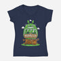 My Neighbor's Gym-Womens-V-Neck-Tee-krisren28