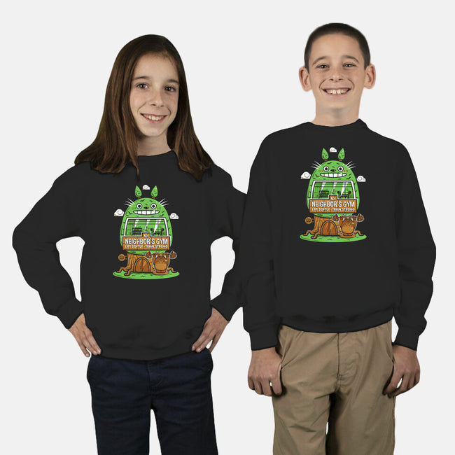 My Neighbor's Gym-Youth-Crew Neck-Sweatshirt-krisren28