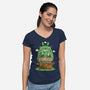 My Neighbor's Gym-Womens-V-Neck-Tee-krisren28