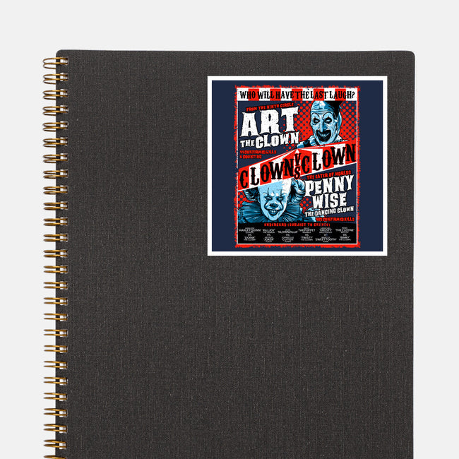 Clown Vs Clown-None-Glossy-Sticker-goodidearyan