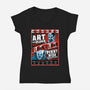 Clown Vs Clown-Womens-V-Neck-Tee-goodidearyan