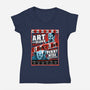 Clown Vs Clown-Womens-V-Neck-Tee-goodidearyan