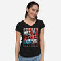 Clown Vs Clown-Womens-V-Neck-Tee-goodidearyan
