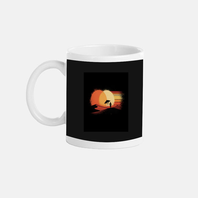 Binary Sunset-None-Mug-Drinkware-LILIVIA