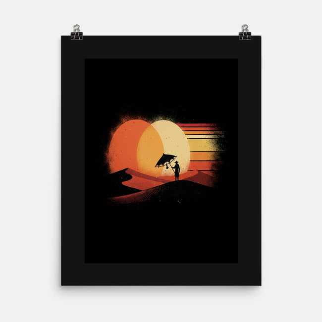 Binary Sunset-None-Matte-Poster-LILIVIA