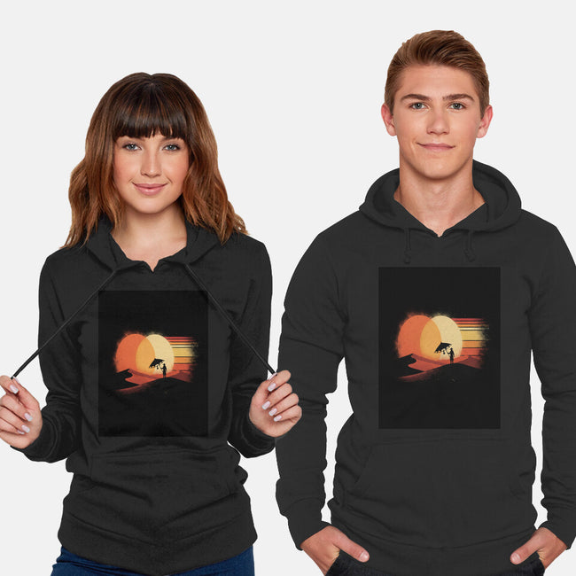 Binary Sunset-Unisex-Pullover-Sweatshirt-LILIVIA