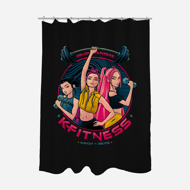 K-Fitness-None-Polyester-Shower Curtain-teesgeex