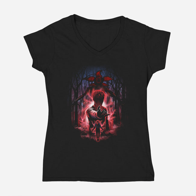 The Warlock-Womens-V-Neck-Tee-dandingeroz