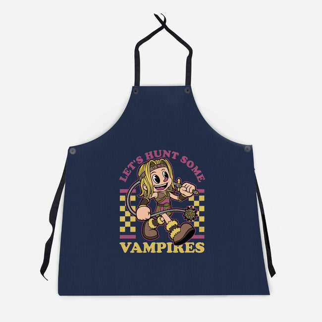 Game Mascot Vampire Hunter-Unisex-Kitchen-Apron-Studio Mootant
