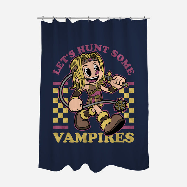 Game Mascot Vampire Hunter-None-Polyester-Shower Curtain-Studio Mootant