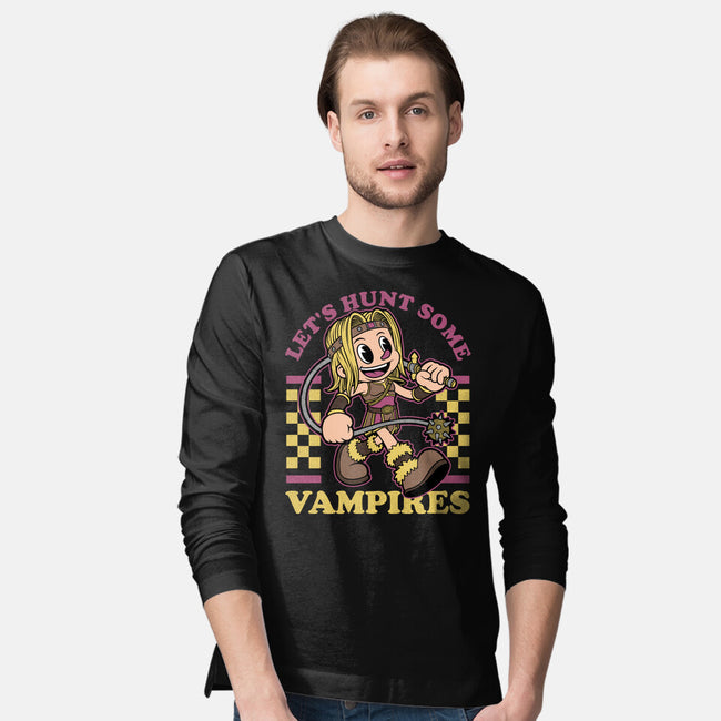 Game Mascot Vampire Hunter-Mens-Long Sleeved-Tee-Studio Mootant