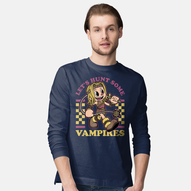 Game Mascot Vampire Hunter-Mens-Long Sleeved-Tee-Studio Mootant
