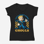 Game Mascot Tech Boy-Womens-V-Neck-Tee-Studio Mootant