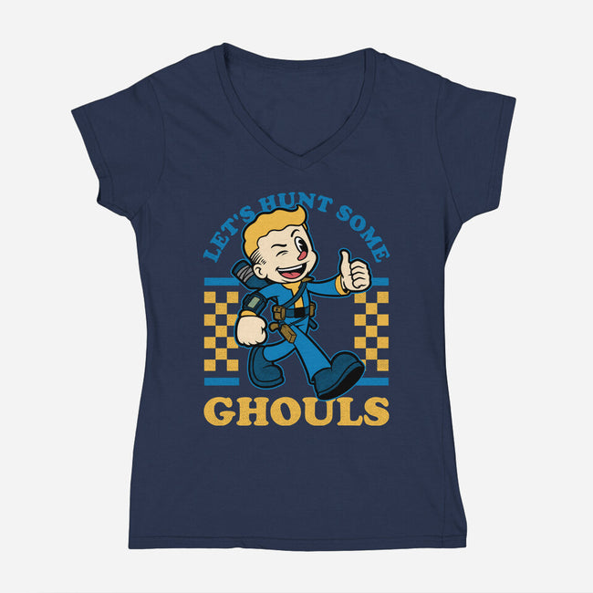 Game Mascot Tech Boy-Womens-V-Neck-Tee-Studio Mootant