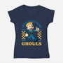 Game Mascot Tech Boy-Womens-V-Neck-Tee-Studio Mootant