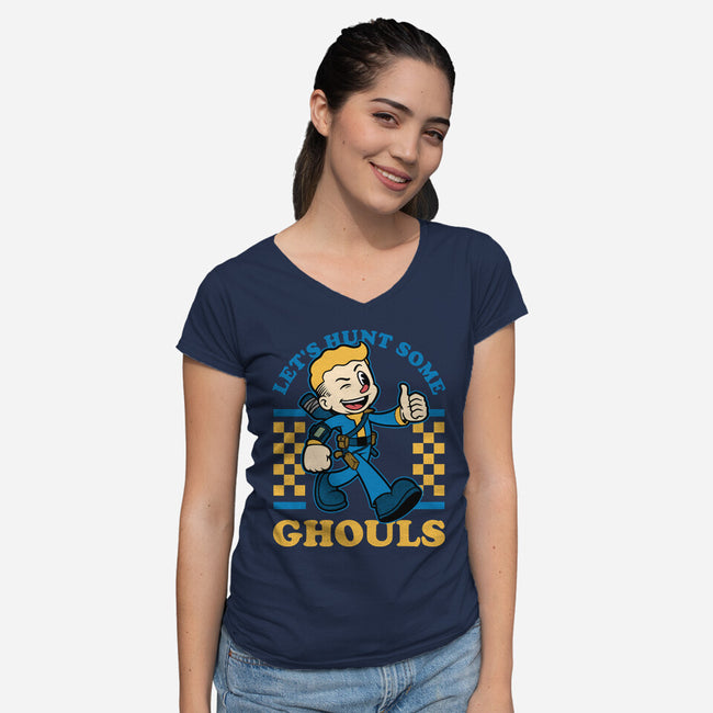 Game Mascot Tech Boy-Womens-V-Neck-Tee-Studio Mootant
