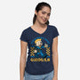 Game Mascot Tech Boy-Womens-V-Neck-Tee-Studio Mootant