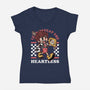 Game Mascot Hearts Key-Womens-V-Neck-Tee-Studio Mootant