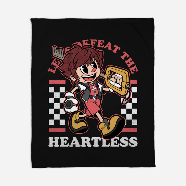 Game Mascot Hearts Key-None-Fleece-Blanket-Studio Mootant