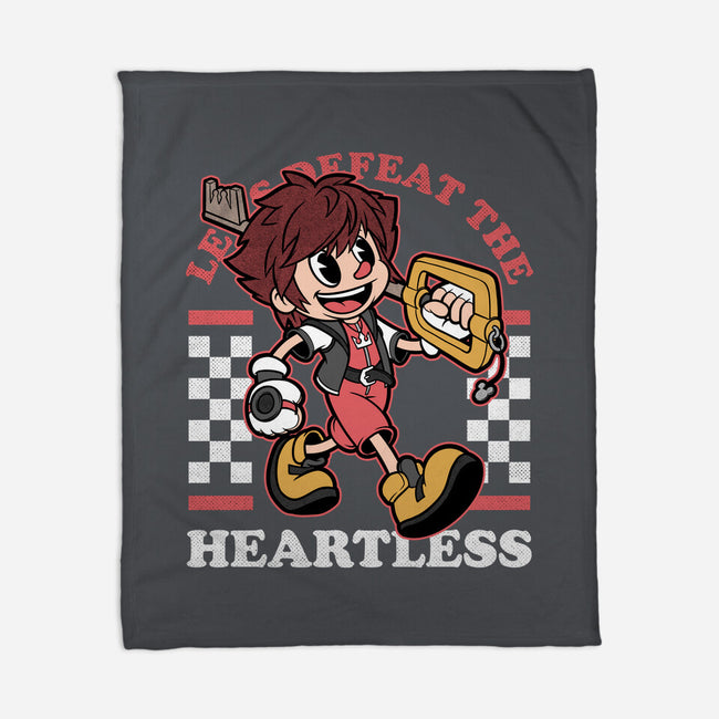 Game Mascot Hearts Key-None-Fleece-Blanket-Studio Mootant