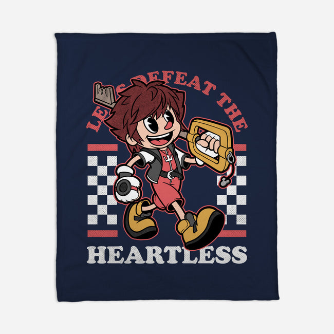 Game Mascot Hearts Key-None-Fleece-Blanket-Studio Mootant