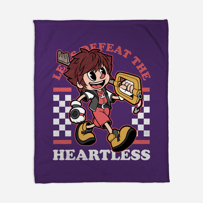 Game Mascot Hearts Key-None-Fleece-Blanket-Studio Mootant