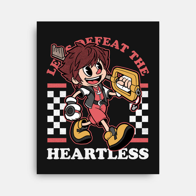 Game Mascot Hearts Key-None-Stretched-Canvas-Studio Mootant