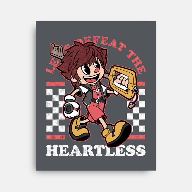Game Mascot Hearts Key-None-Stretched-Canvas-Studio Mootant