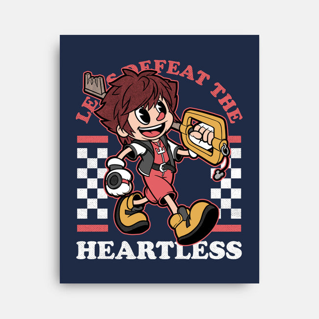 Game Mascot Hearts Key-None-Stretched-Canvas-Studio Mootant