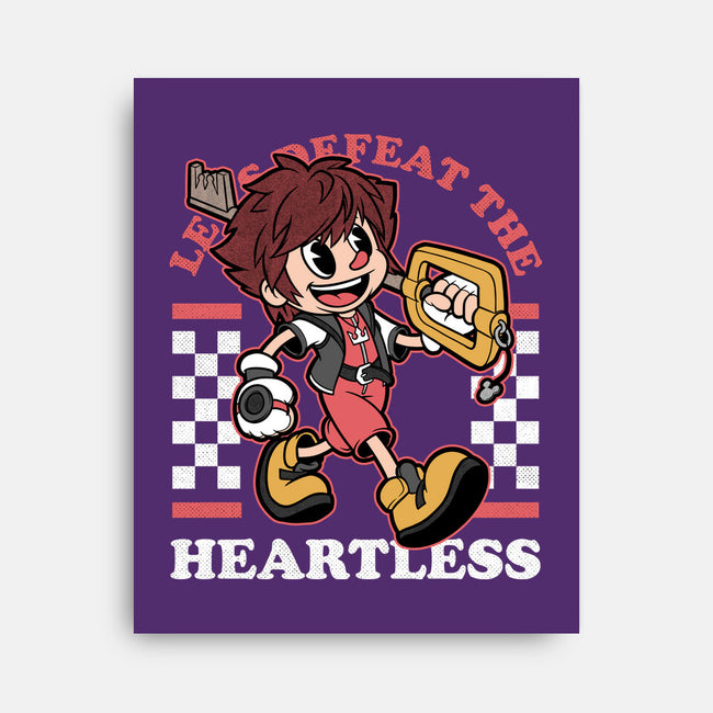 Game Mascot Hearts Key-None-Stretched-Canvas-Studio Mootant