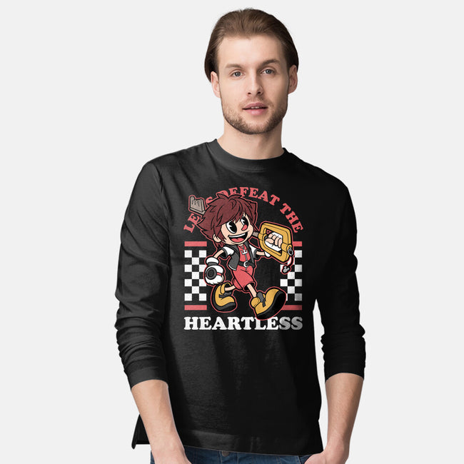 Game Mascot Hearts Key-Mens-Long Sleeved-Tee-Studio Mootant