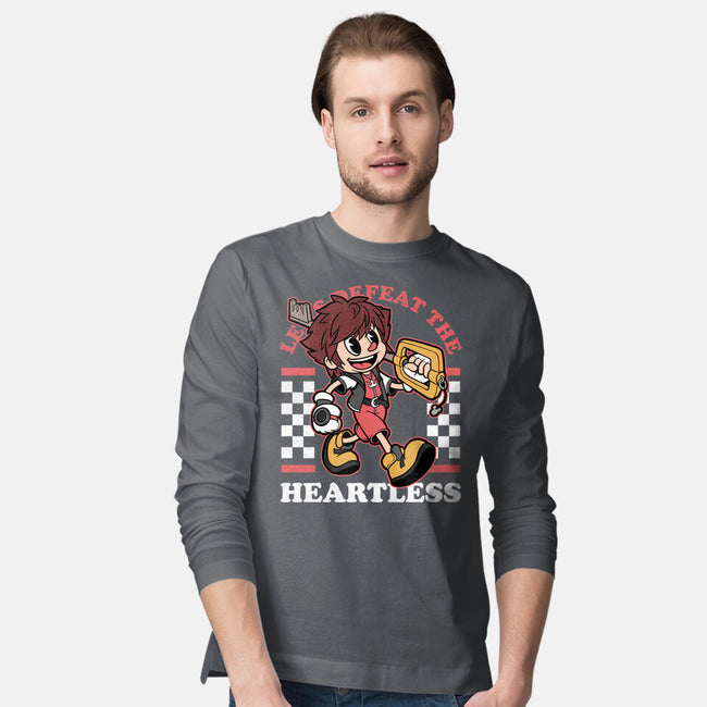 Game Mascot Hearts Key-Mens-Long Sleeved-Tee-Studio Mootant